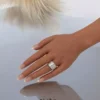 Επάργυρο χοντρό δαχτυλίδι animal print